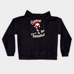 Sweet but Twisted Candy Cane Christmas Kids Hoodie